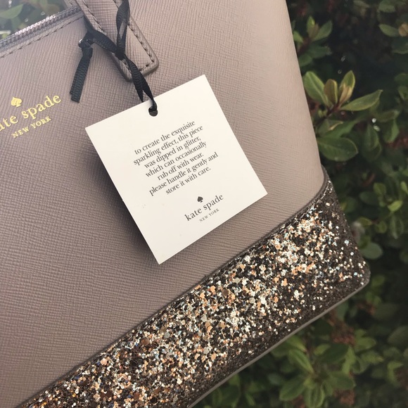 Kate spade Ina Greta Court Cityscape Satchel Bag glitter crossbody - Picture 6 of 6